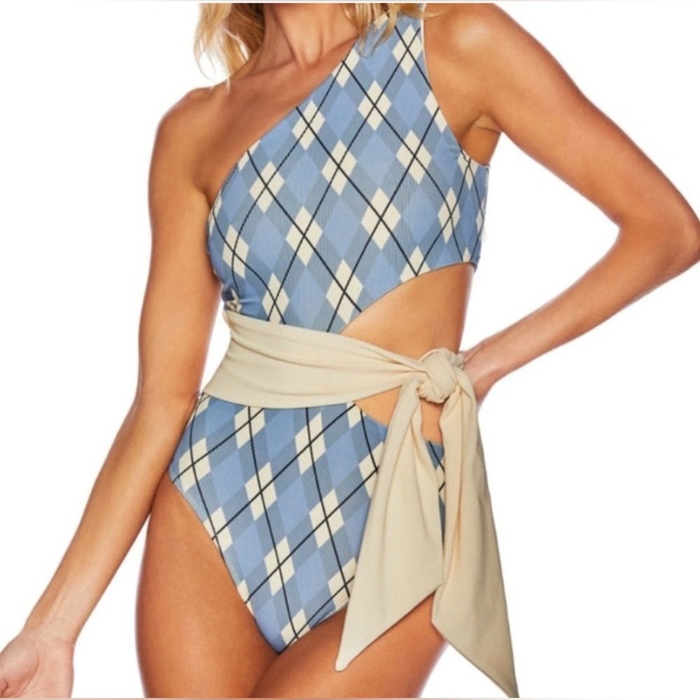 Beach Riot Carlie Asymmetric One Piece Cutout Swimsuit